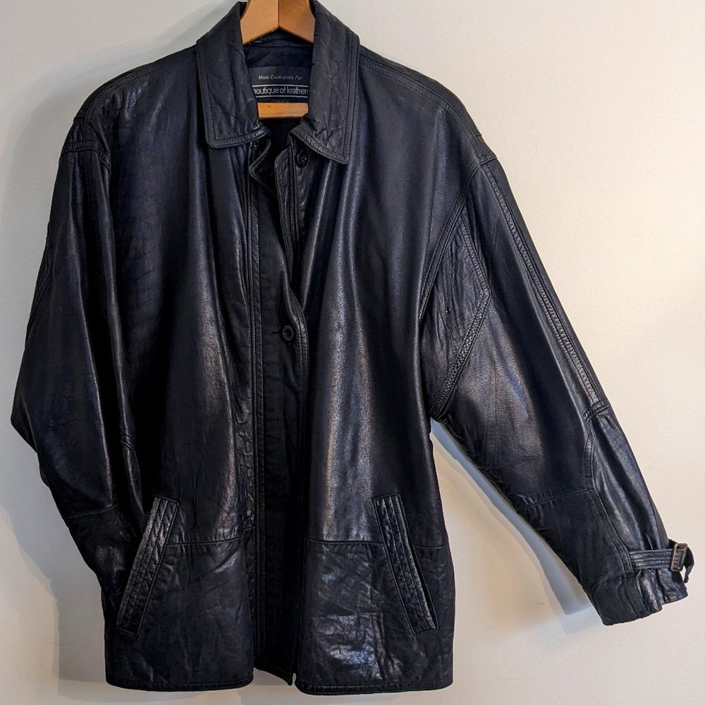 Ladies Black Leather Jacket
